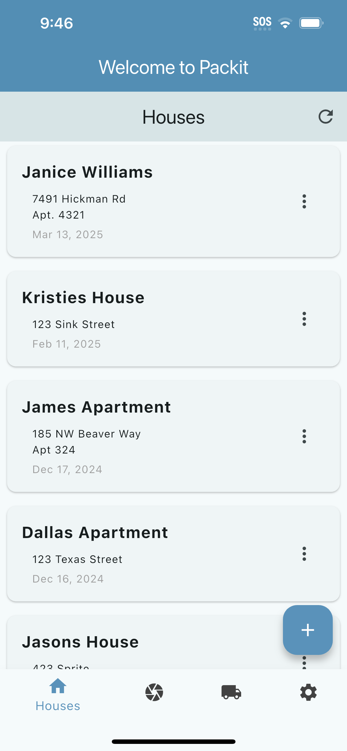 Packit App Screenshot